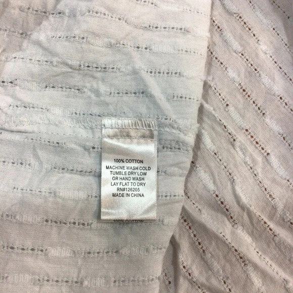 Anthropologie White Off Shoulder Removable Strap Cotton Top -Size Medium - Picture 12 of 12